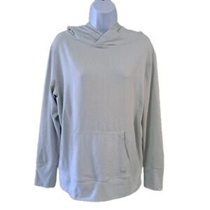 Vuori Pullover Sweatshirt Thermal Top Womens Sz M Gray Hooded Halo Performance